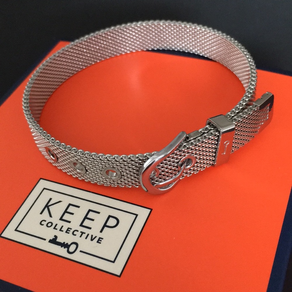 New in box KEEP Collective Silver Mesh Bracelet